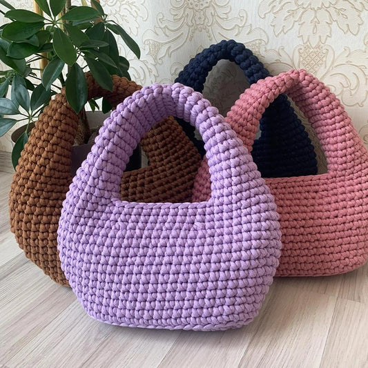 Puffy Trendy Poms Bag Crochet Pattern