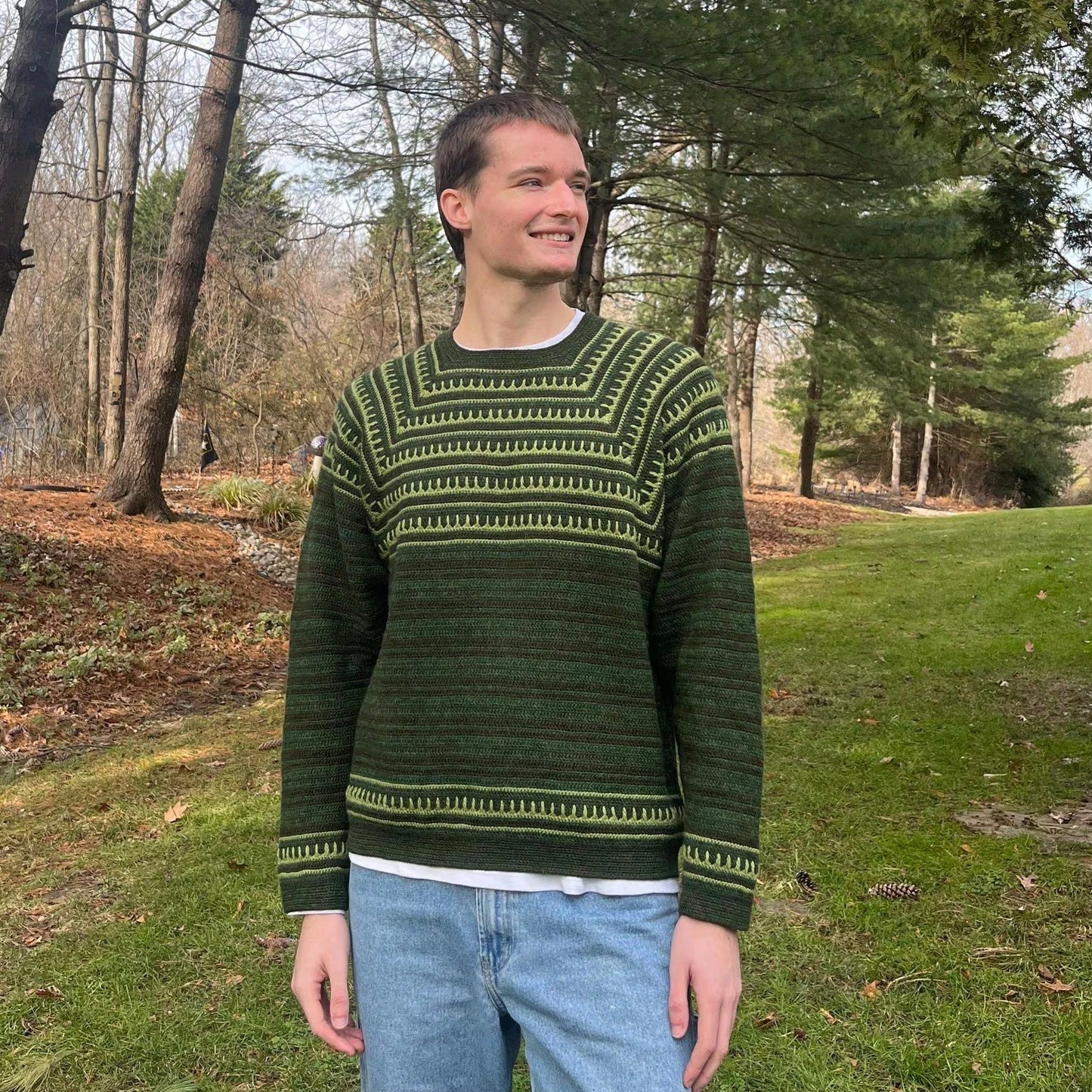Evergreen Ridge Layer Cardigan Crochet Pattern
