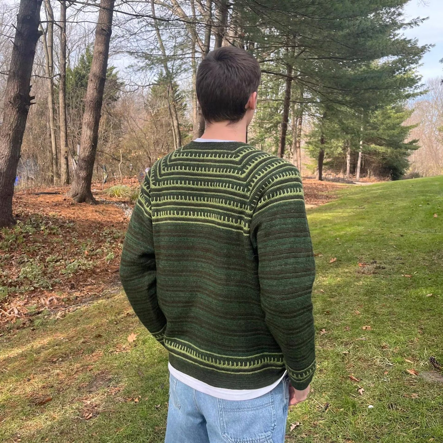 Evergreen Ridge Layer Cardigan Crochet Pattern