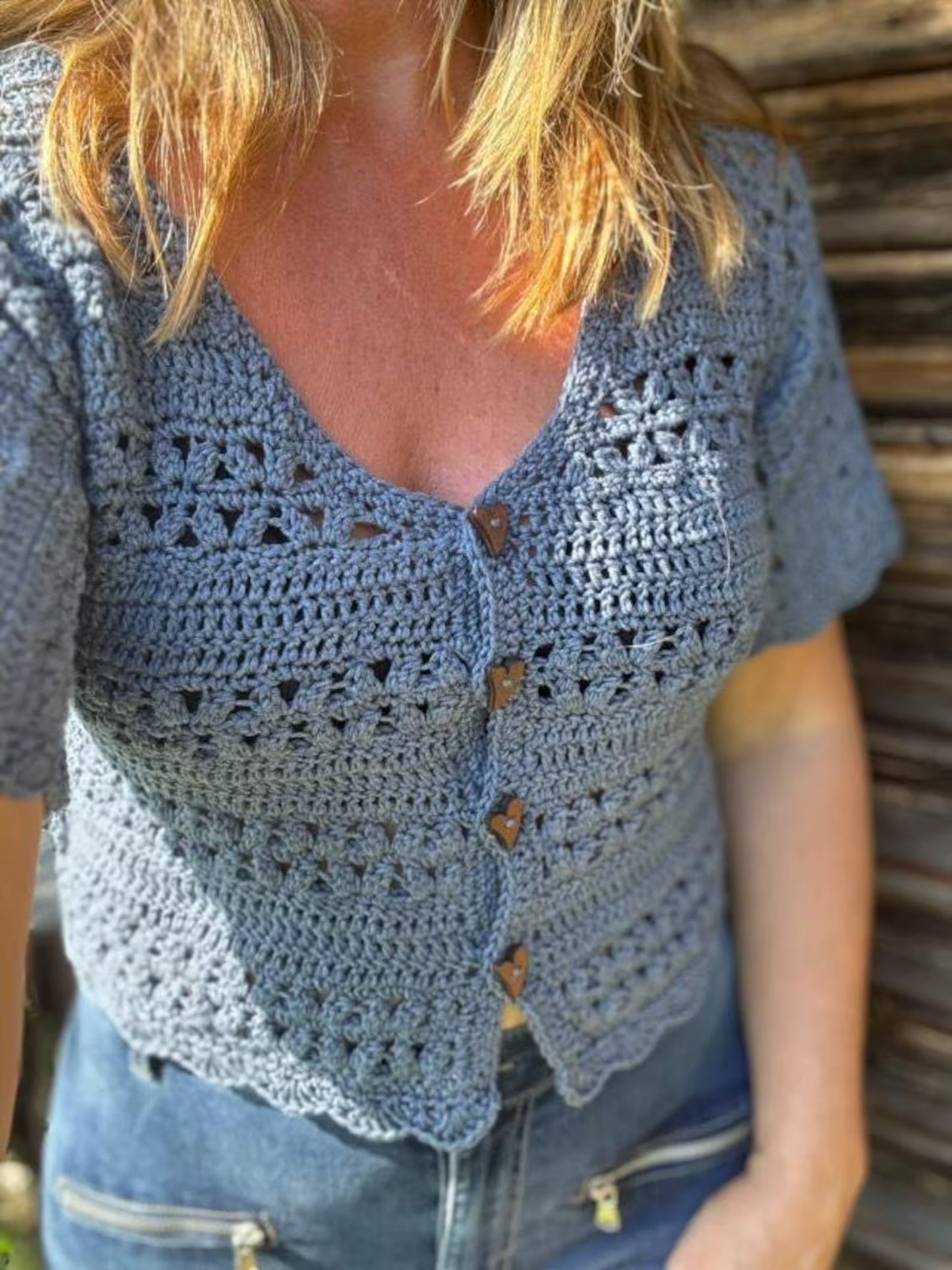 Casual Summer Buttoned Top Crochet Pattern