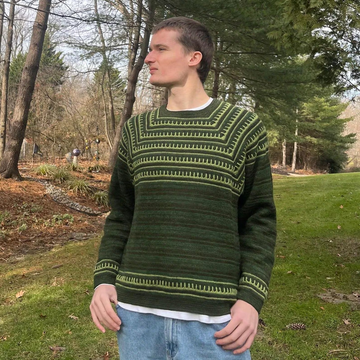 Evergreen Ridge Layer Cardigan Crochet Pattern