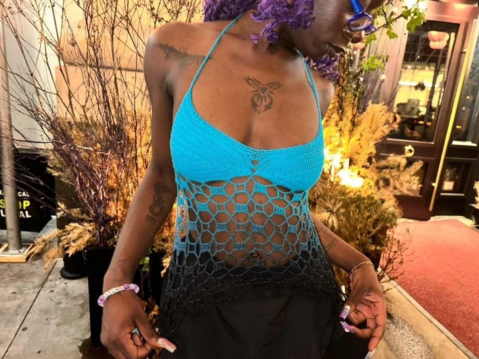 Geometric Open Back Summer Top Crochet Pattern