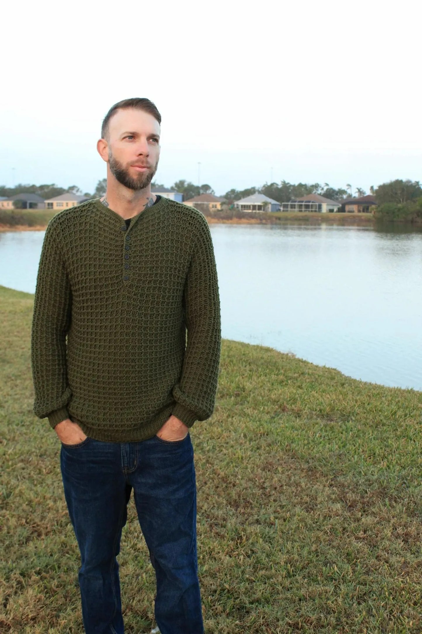 Classic Button Placket Knitwear Crochet Pattern