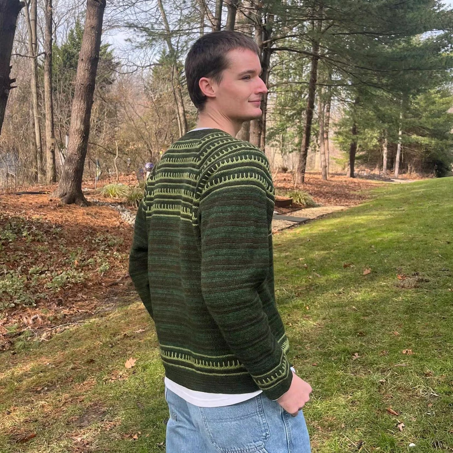 Evergreen Ridge Layer Cardigan Crochet Pattern