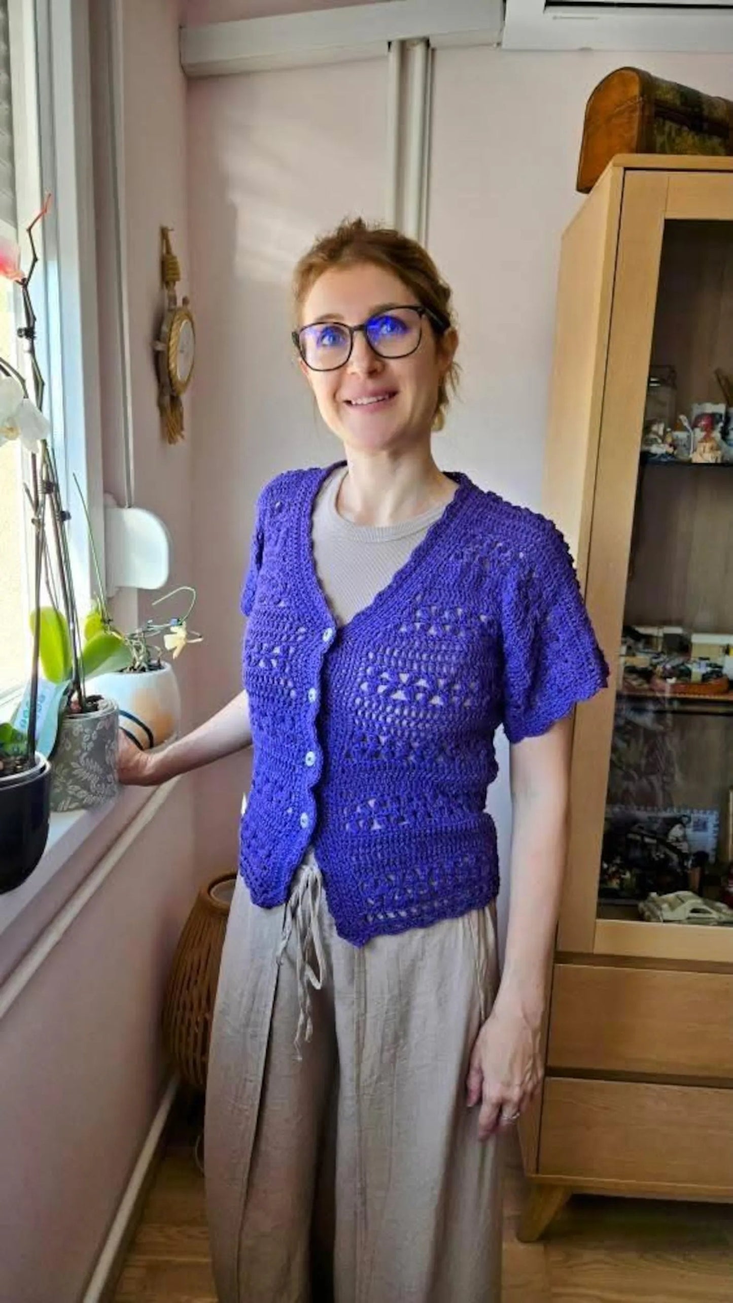 Casual Summer Buttoned Top Crochet Pattern