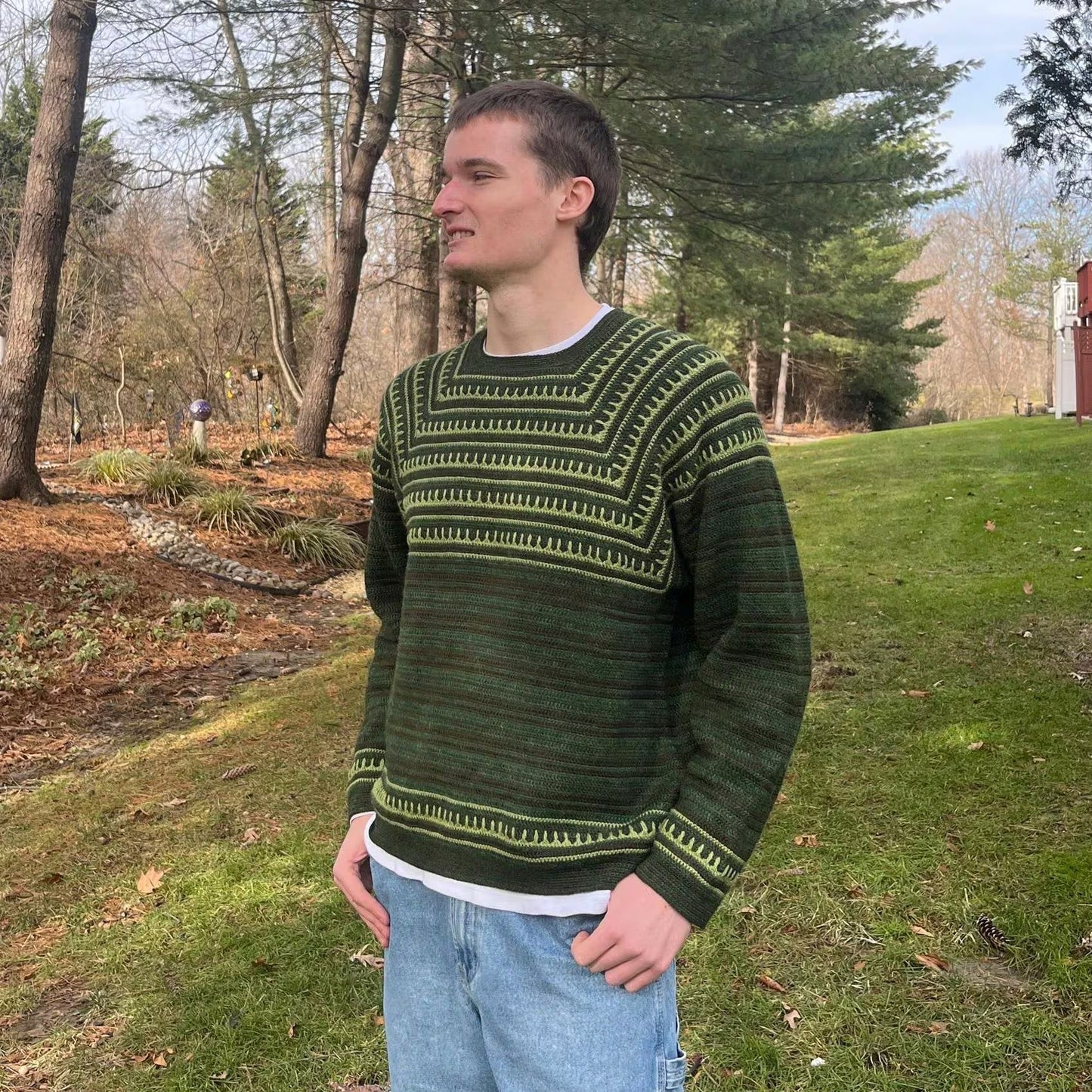 Evergreen Ridge Layer Cardigan Crochet Pattern