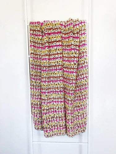 Colorburst Block Throw Crochet Pattern