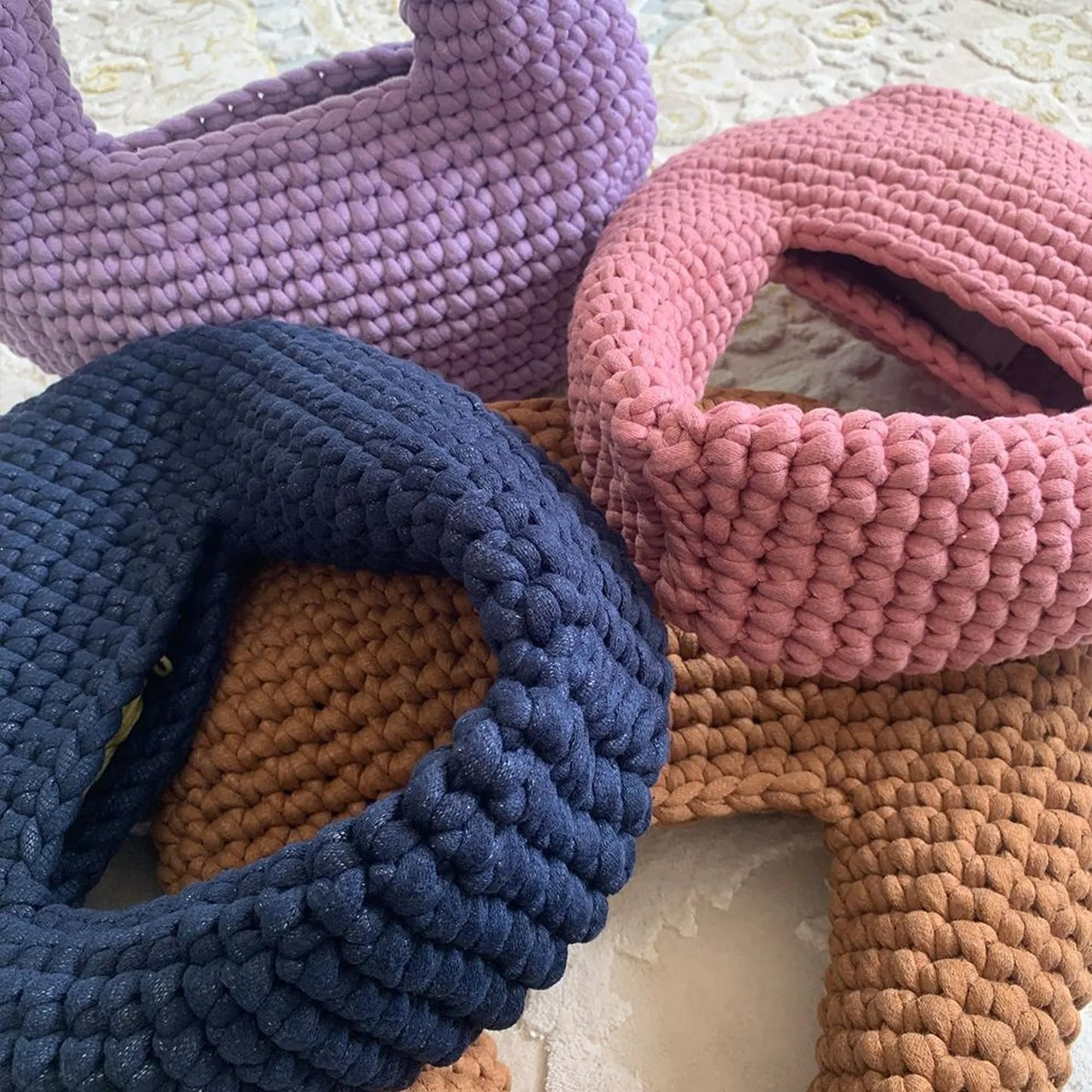 Puffy Trendy Poms Bag Crochet Pattern