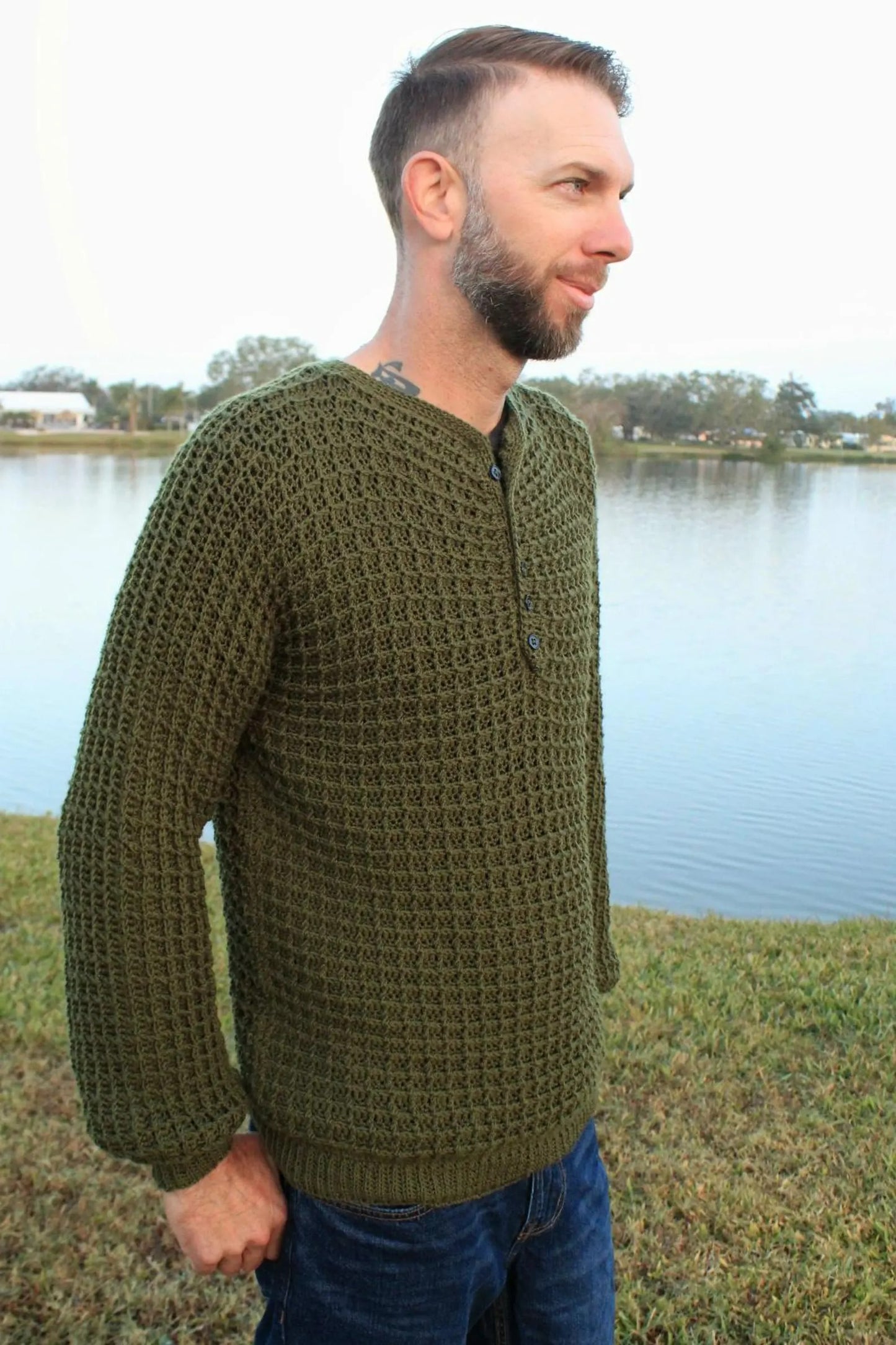 Classic Button Placket Knitwear Crochet Pattern