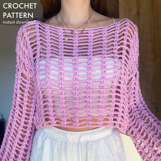 Airy Open Stitch Casual Blouse Crochet Pattern