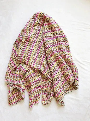 Colorburst Block Throw Crochet Pattern