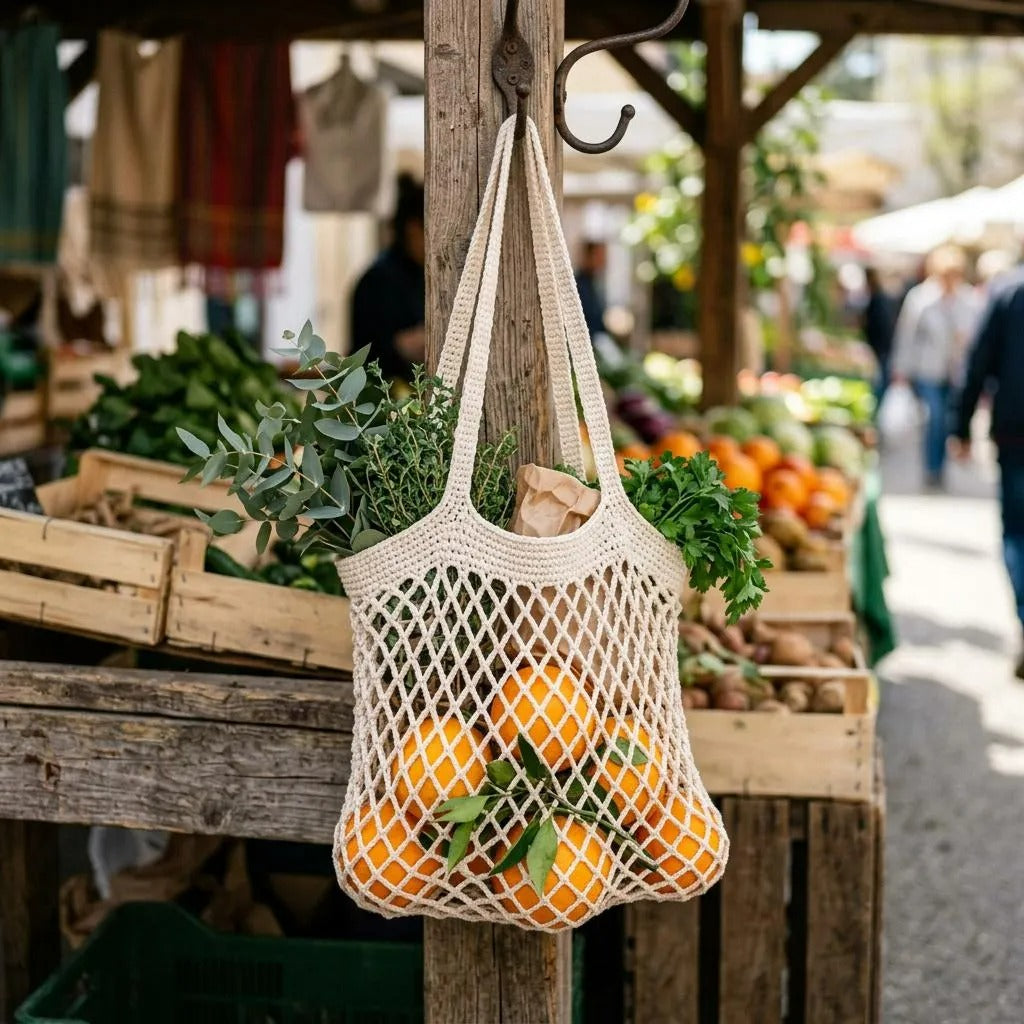 Loose Mesh Market Tote Bag Crochet Pattern