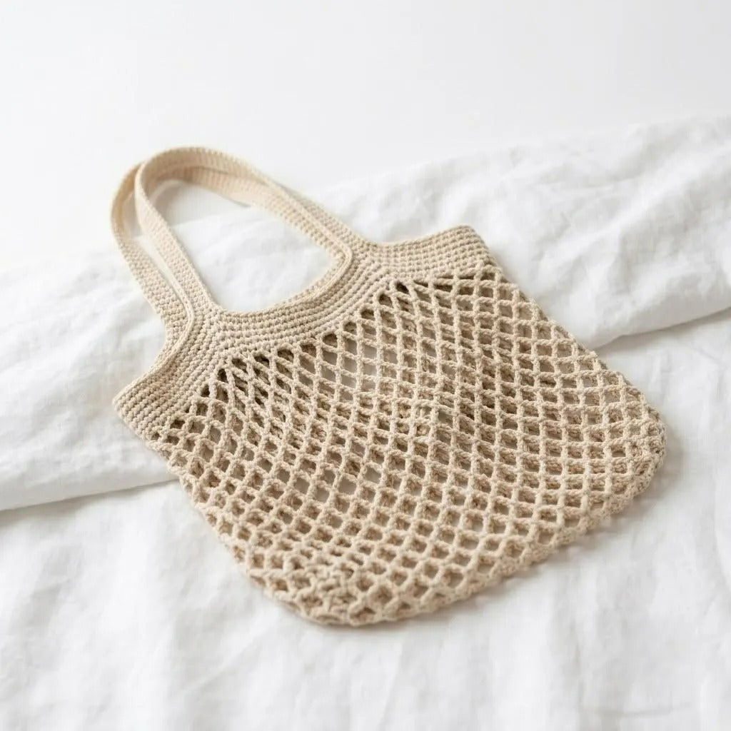 Loose Mesh Market Tote Bag Crochet Pattern