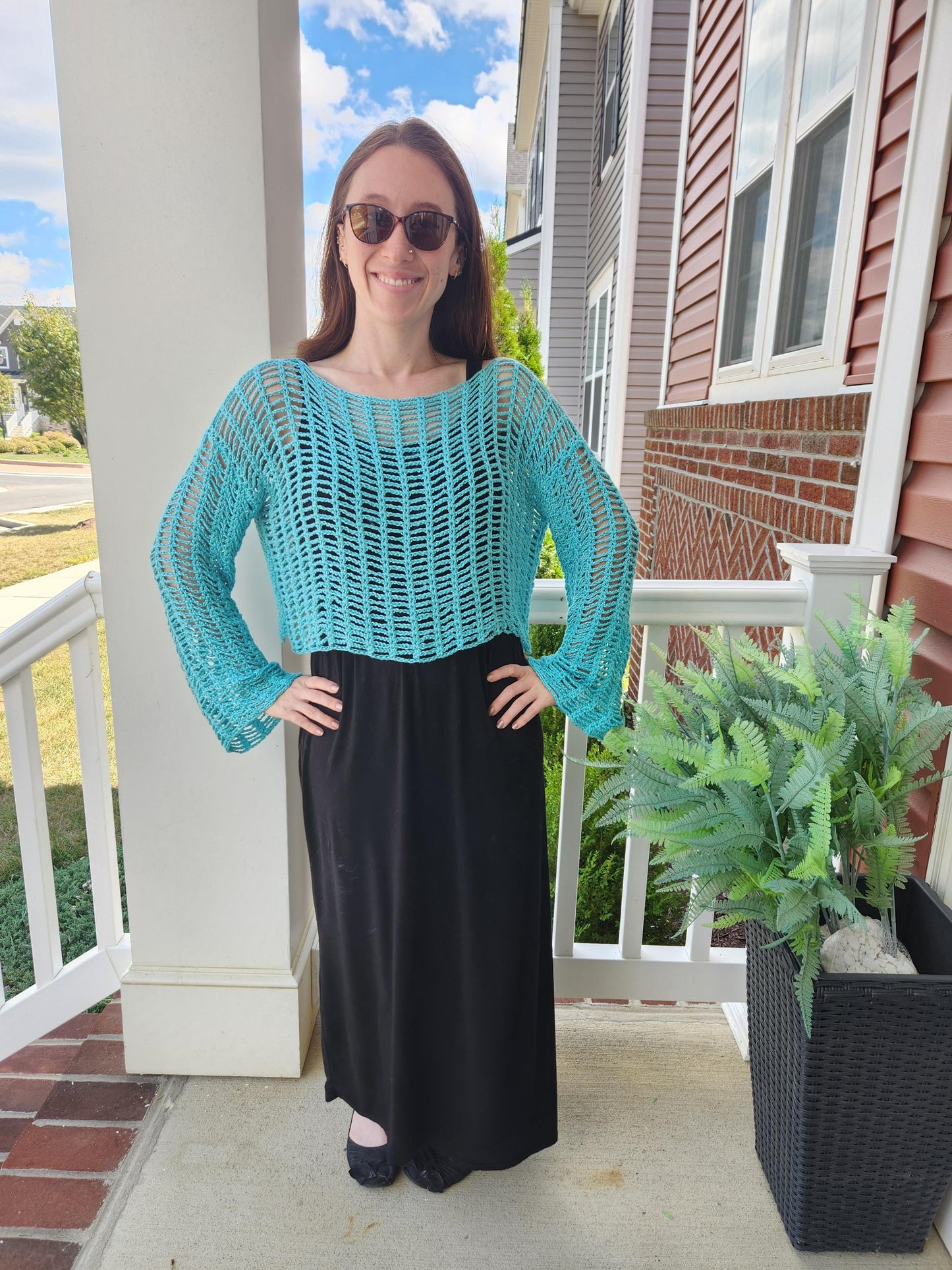 Airy Open Stitch Casual Blouse Crochet Pattern