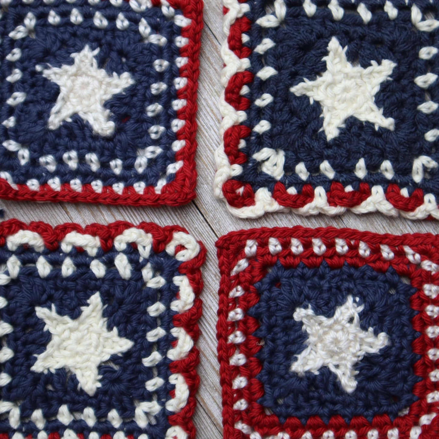 Festive 4th of July Coaster Crochet Pattern