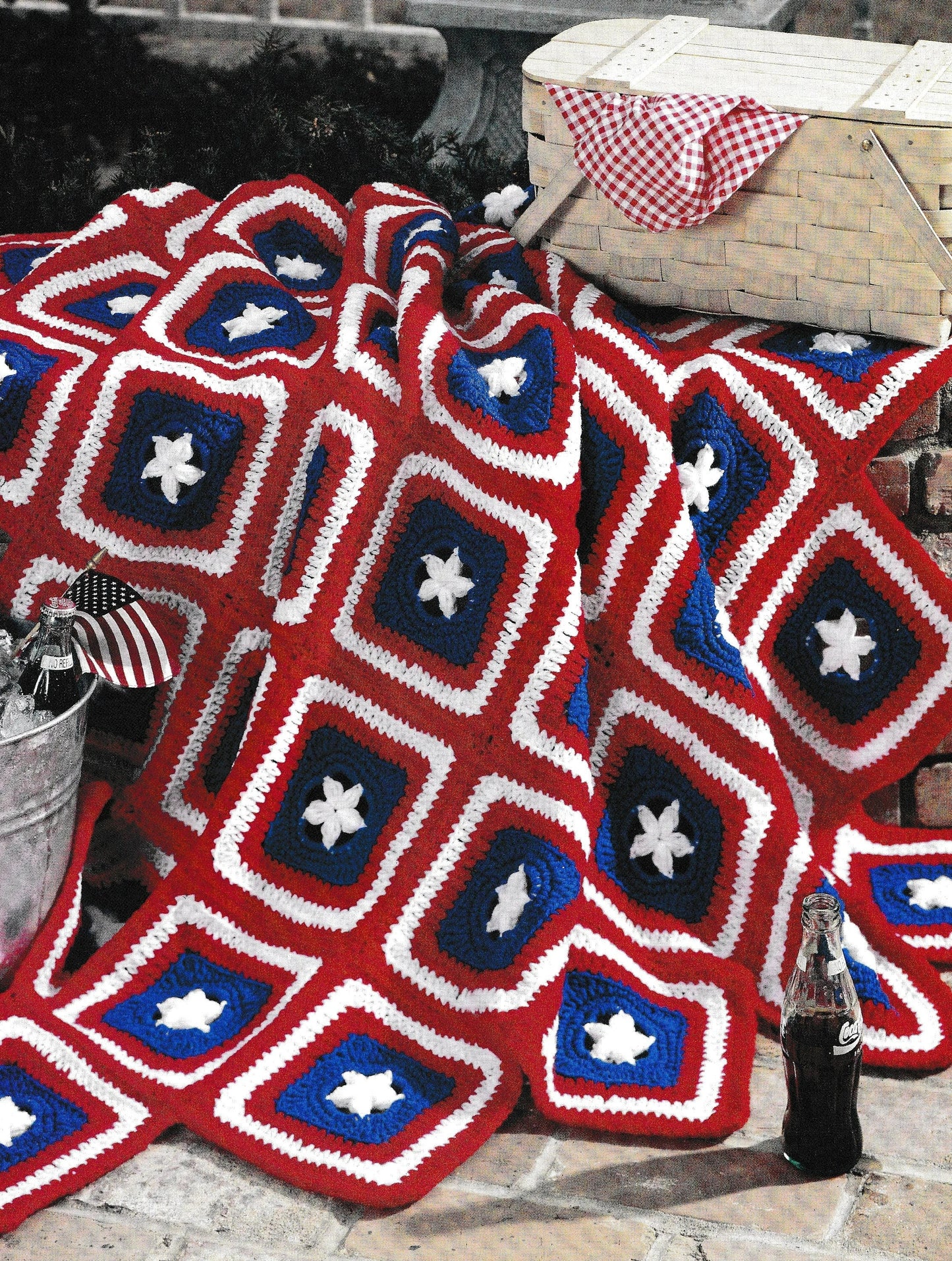 American Patriot Granny Square Style Crochet Pattern
