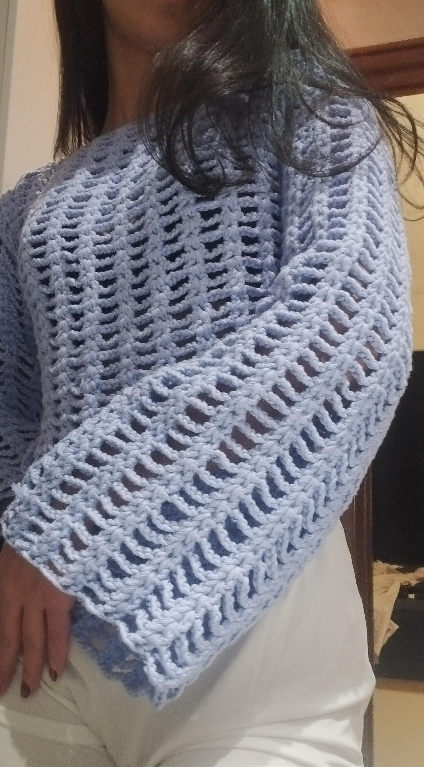Airy Open Stitch Casual Blouse Crochet Pattern