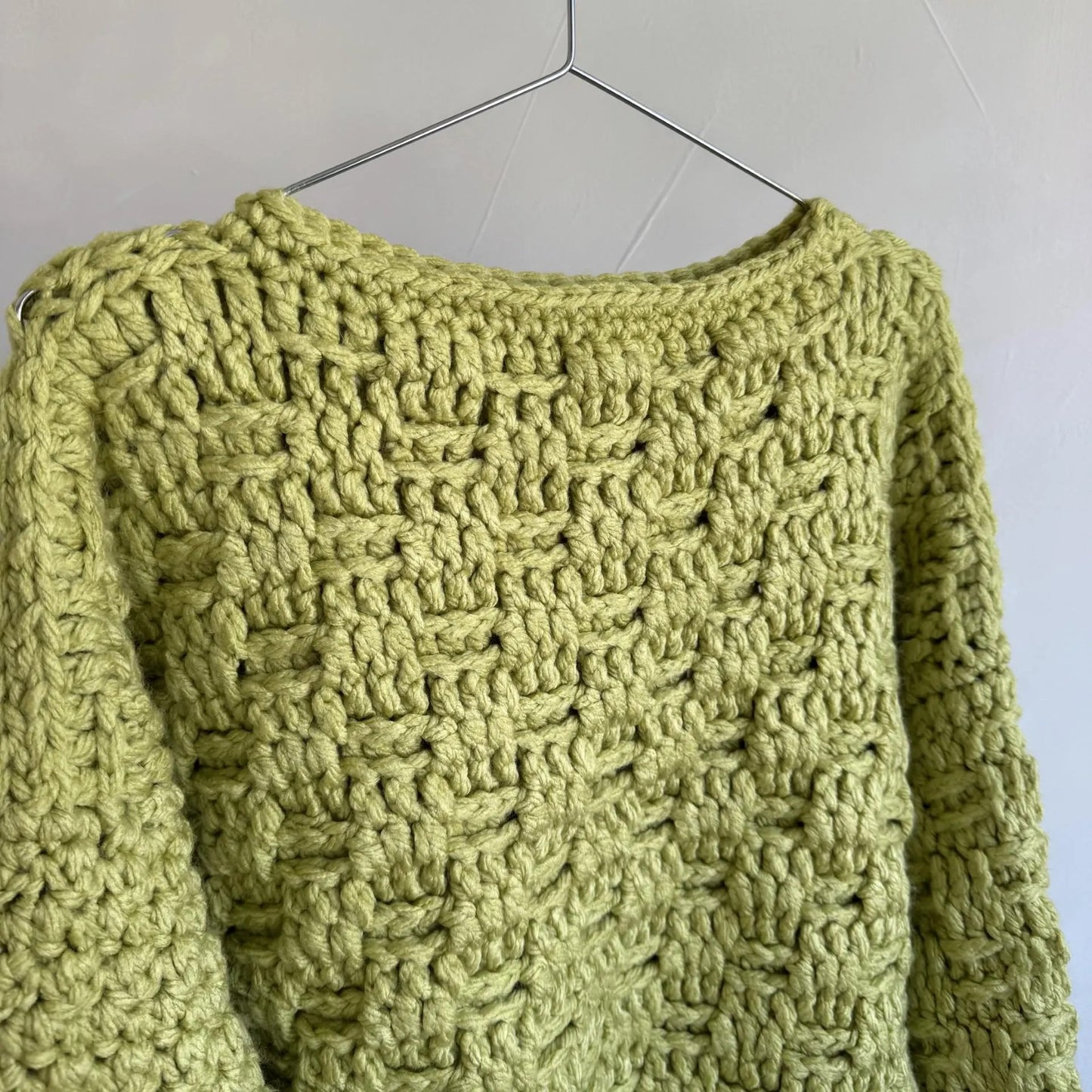 Textured Balloon-Sleeve Jumper Crochet Pattern