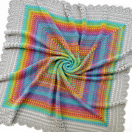 Fancy Colorful Boho Motif Blanket Crochet Pattern