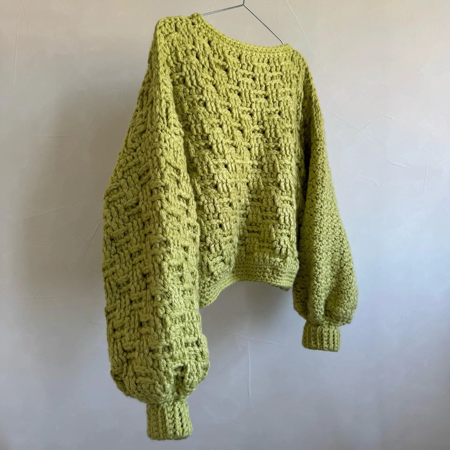 Textured Balloon-Sleeve Jumper Crochet Pattern