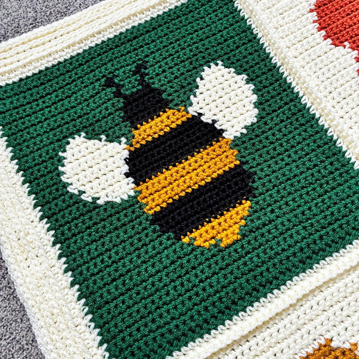 Playful Grid of Garden Crochet Pattern