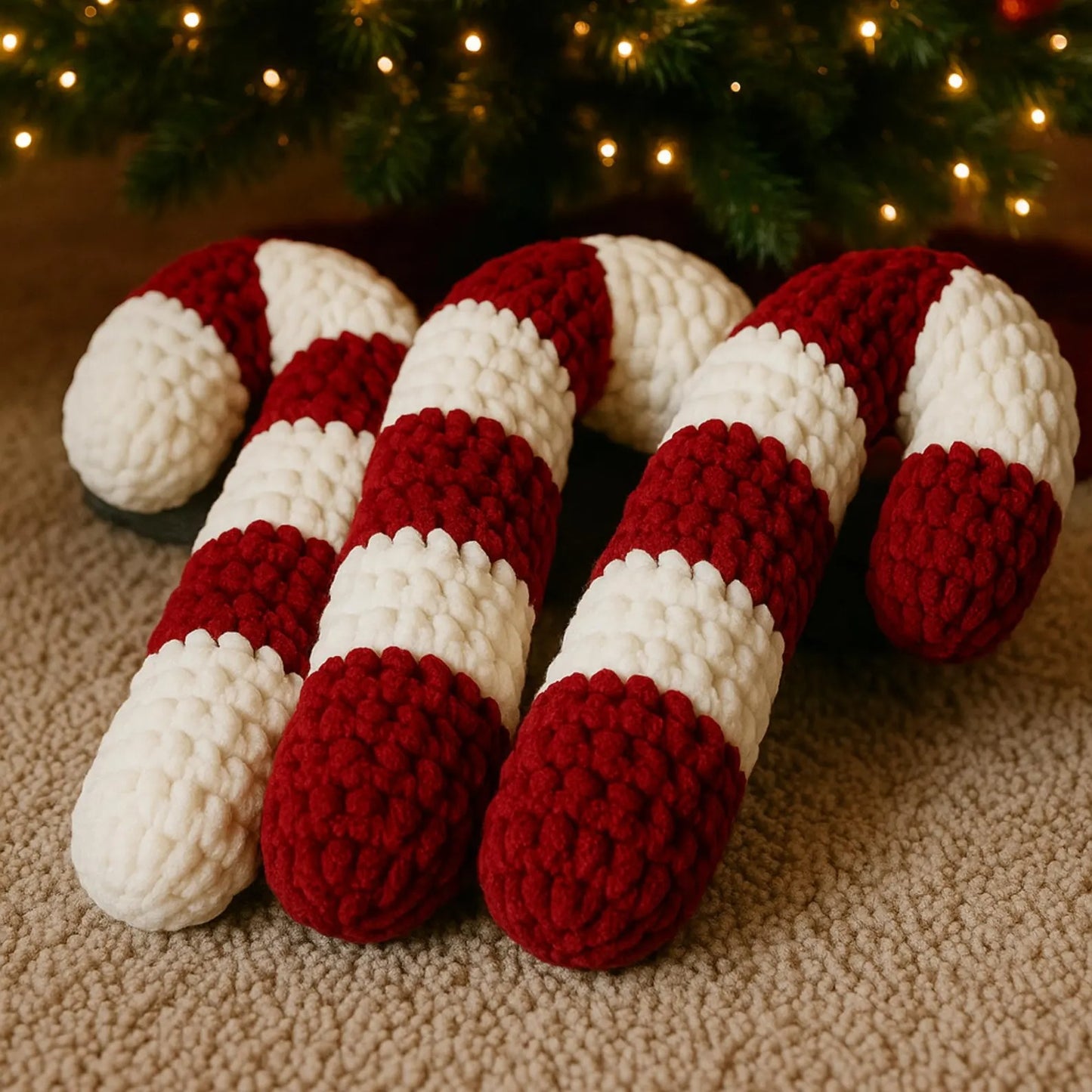 Candy Cane Pillow Crochet Pattern