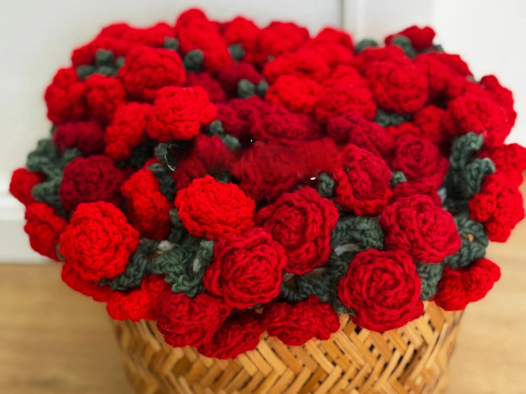 Trendy Garden Rosebud Decor Blanket Crochet Pattern