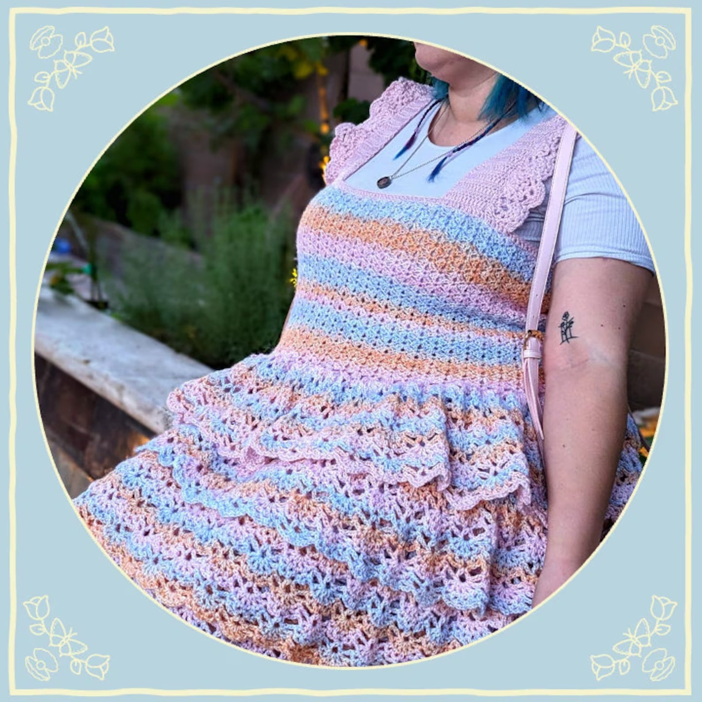 Flowy Flowerlike Dress Crochet Pattern