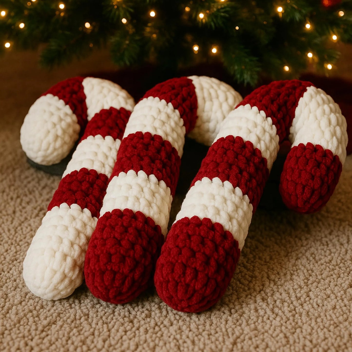 Candy Cane Pillow Crochet Pattern