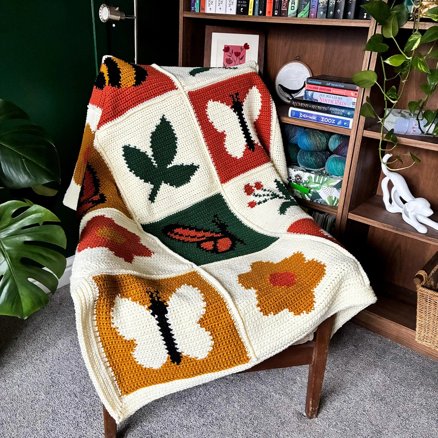 Playful Grid of Garden Crochet Pattern