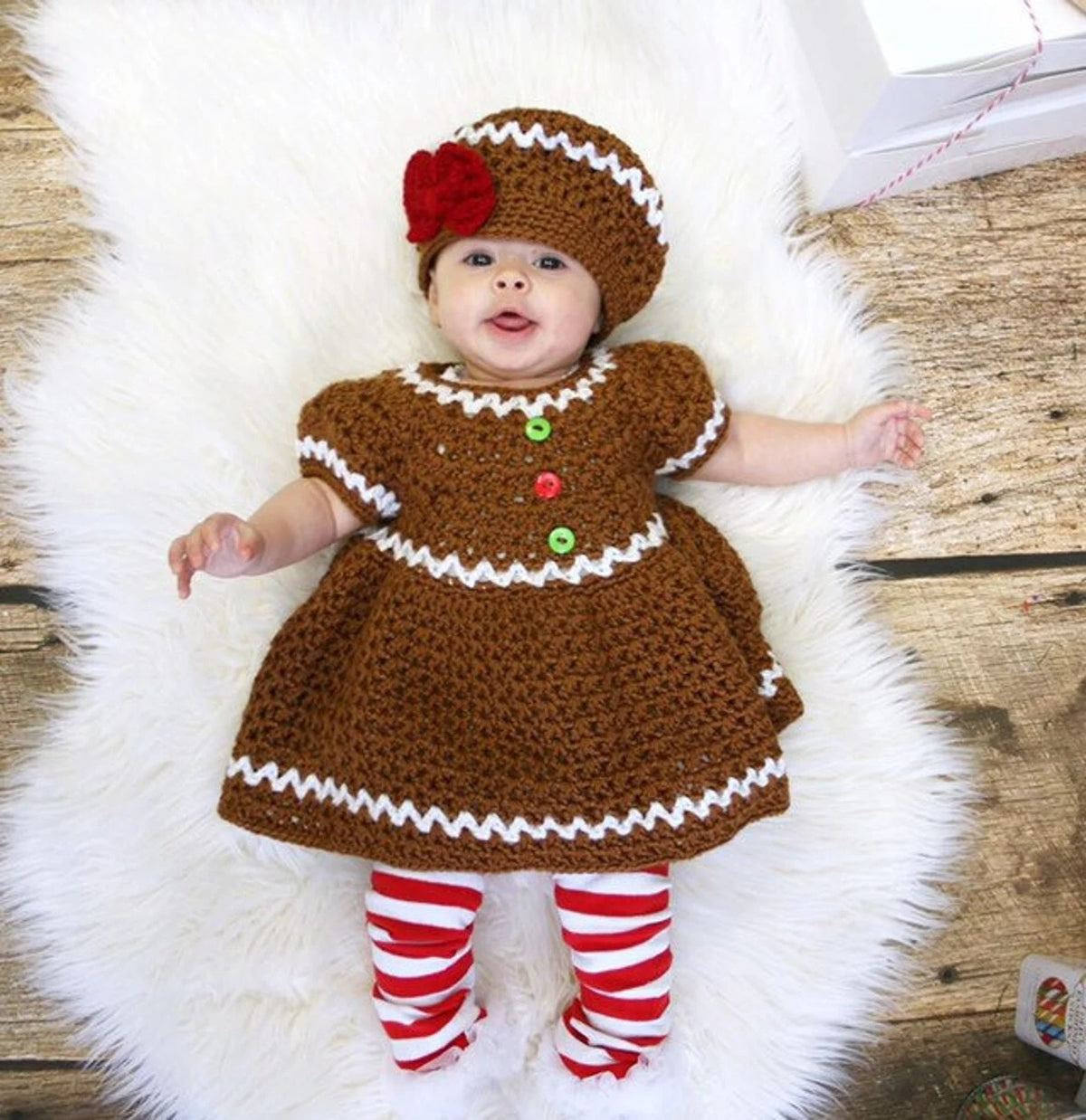 Festive Holiday Girl's Dress Crochet Pattern