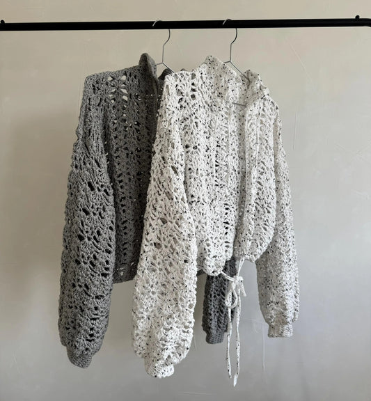 Delicate Openwork Button Cardigan Crochet Pattern