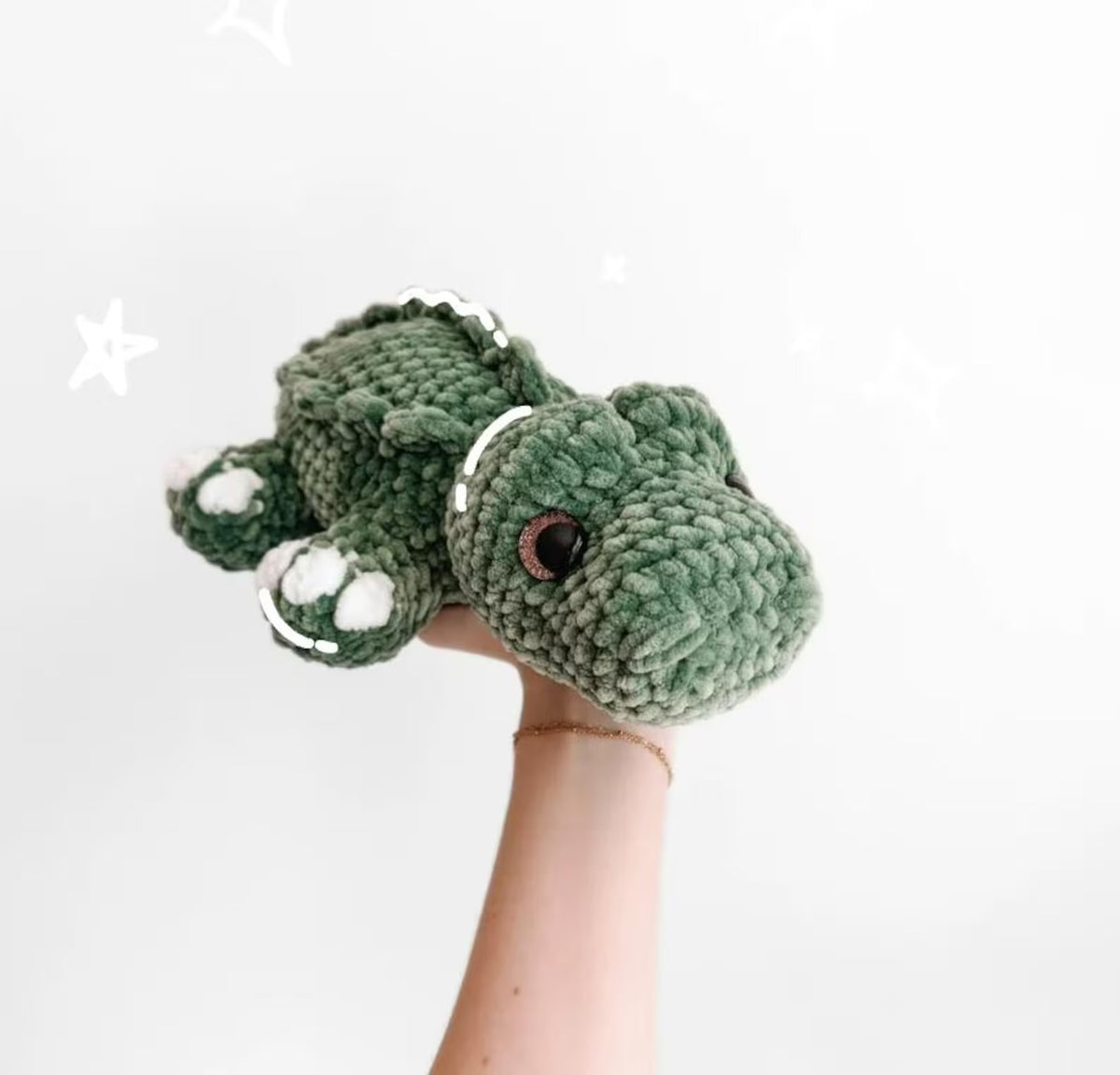 Easy No-Sew Reptile Amigurumi Crochet Pattern