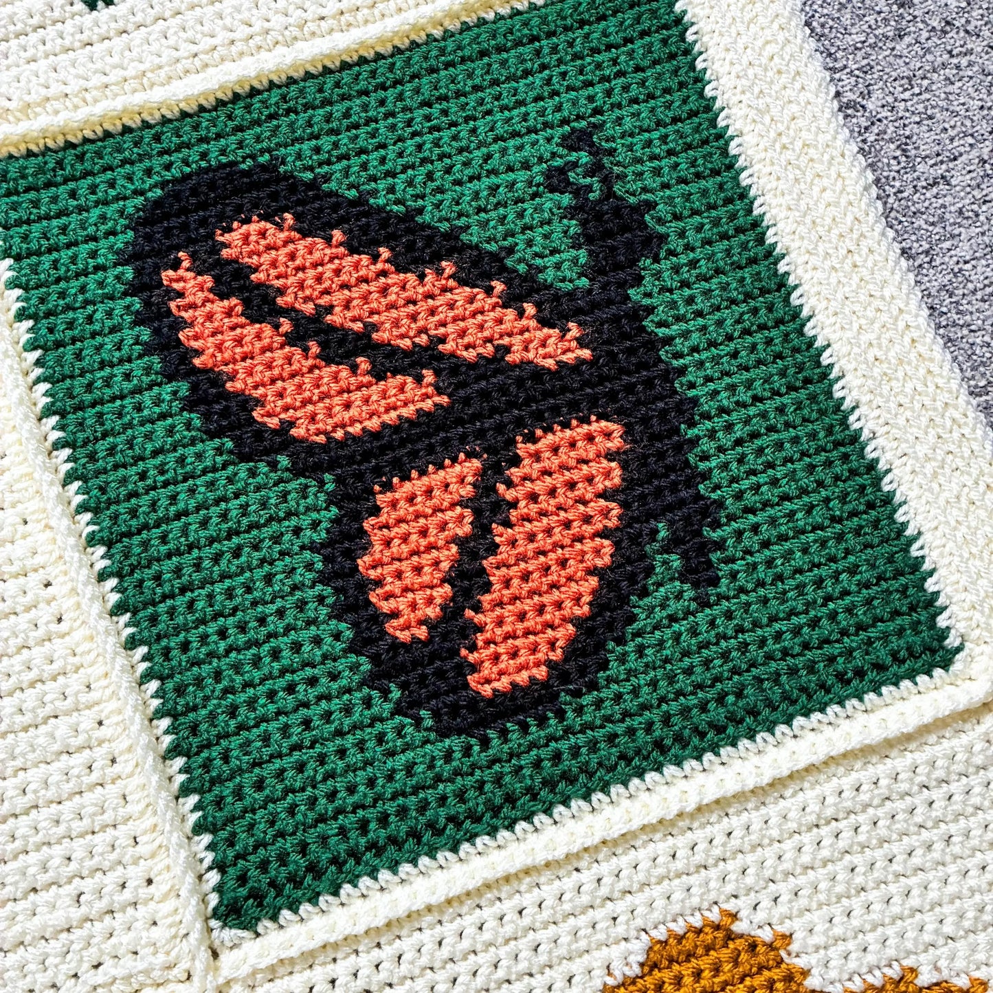 Playful Grid of Garden Crochet Pattern