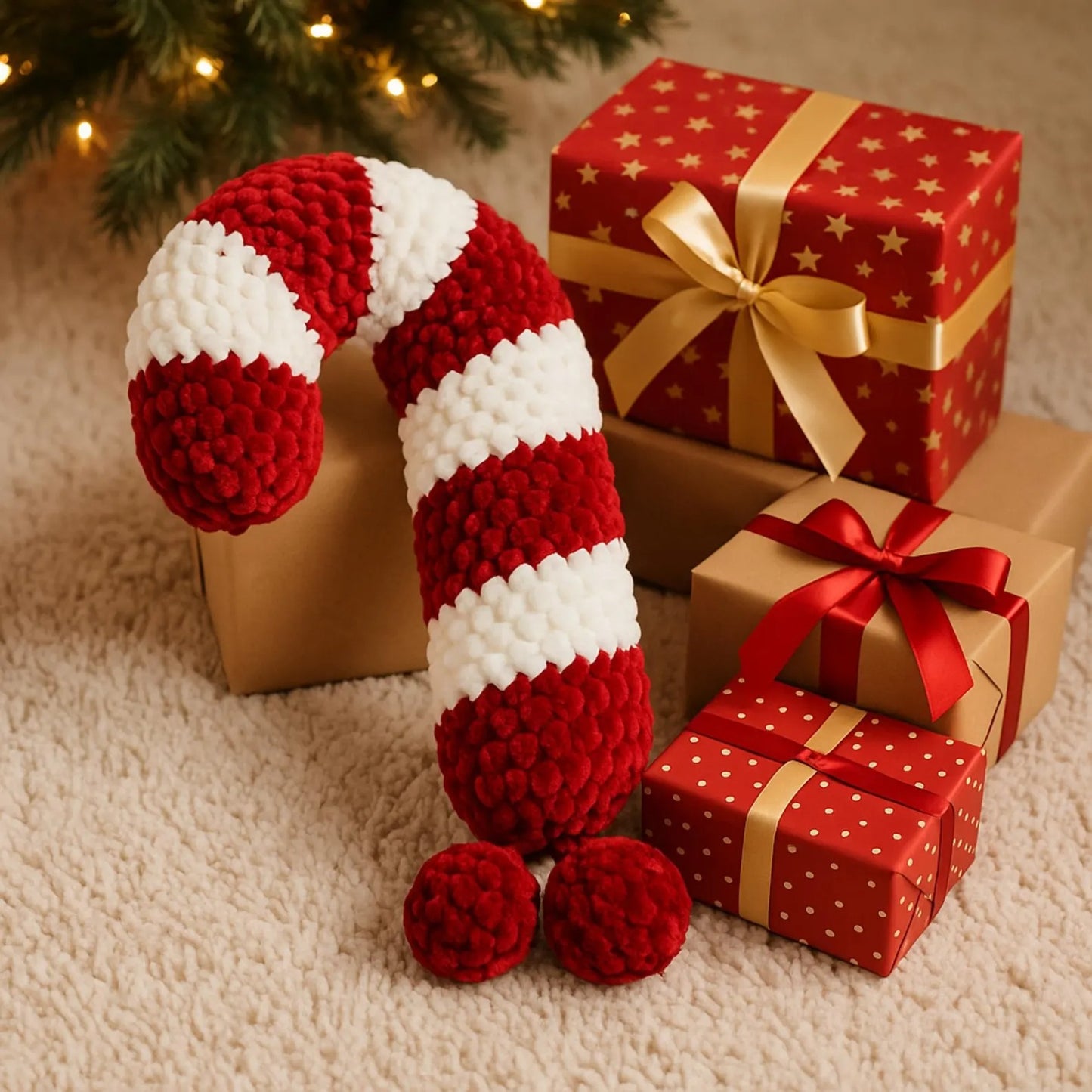 Candy Cane Pillow Crochet Pattern