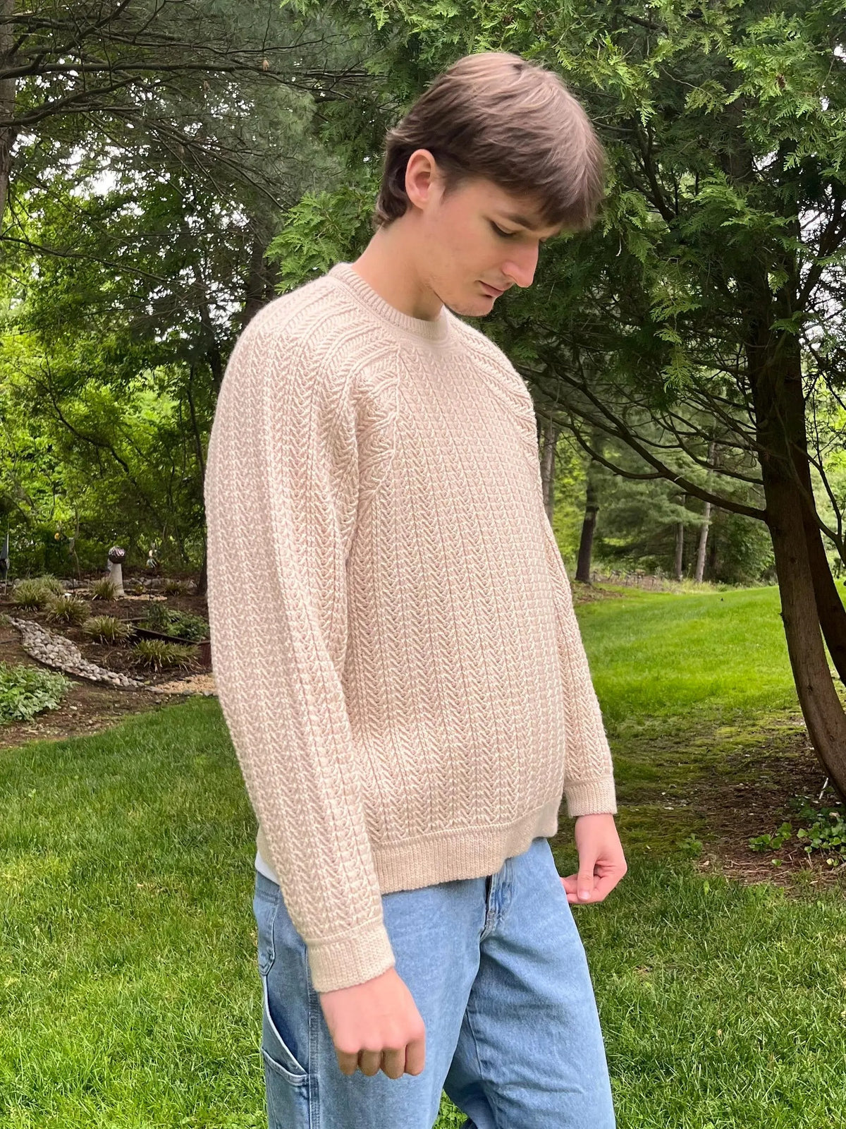 Modern Geometric Unisex Sweater Crochet Pattern