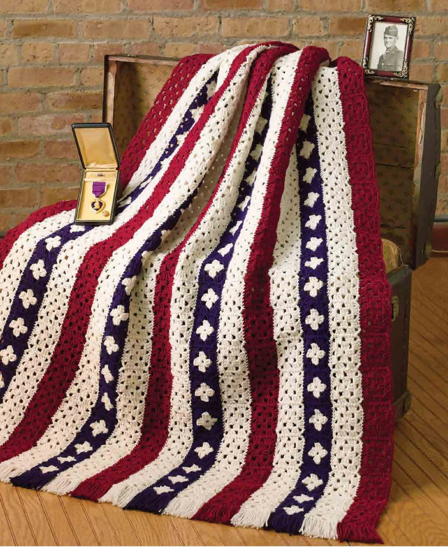 Festive Star Stripe Home Accent Crochet Pattern