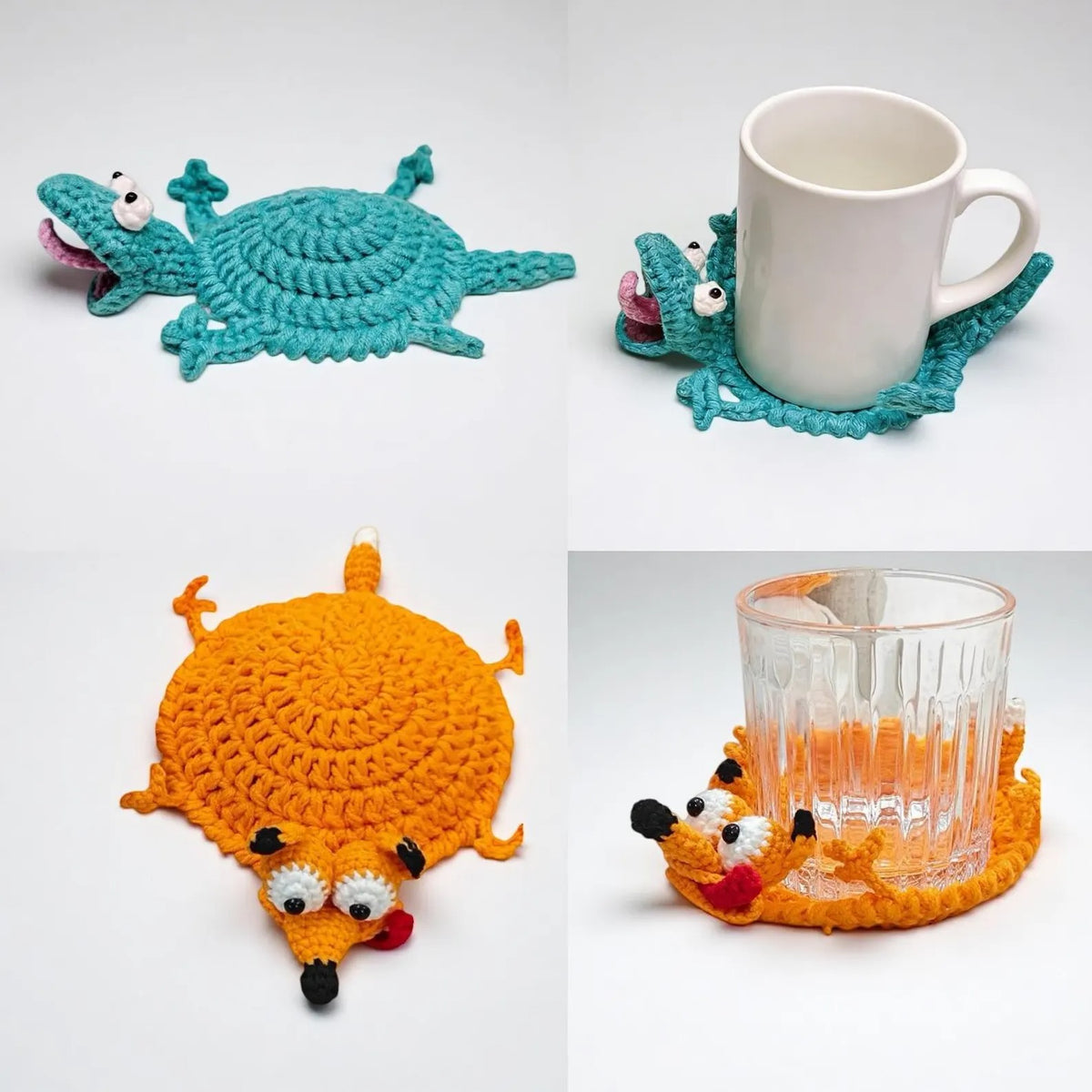 Fun Animal Popup Coasters Crochet Pattern Bundle