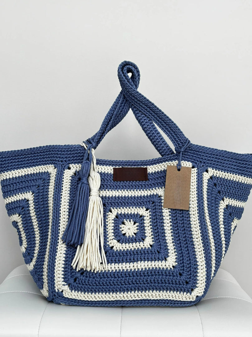Classic Patchwork Carry Tote Crochet Pattern