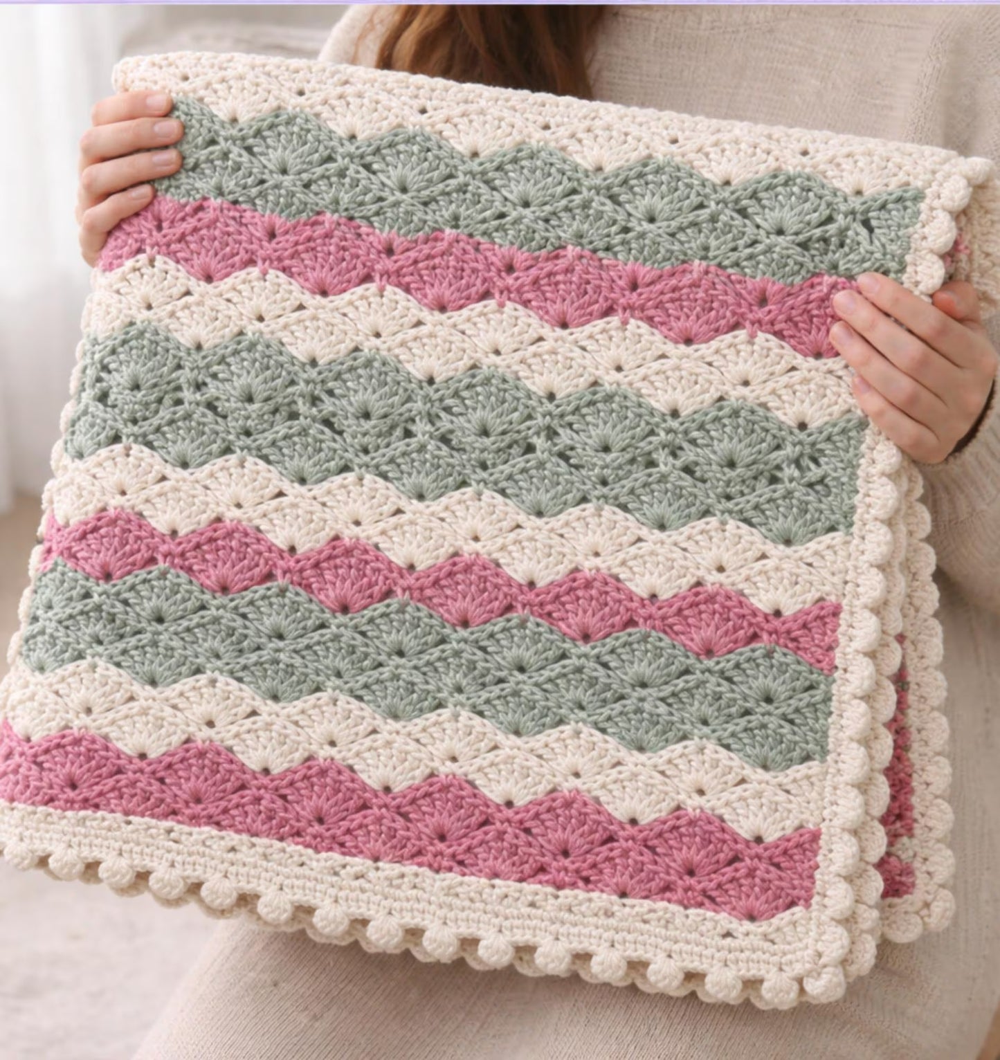 OmbreWave Baby Blanket Crochet Pattern