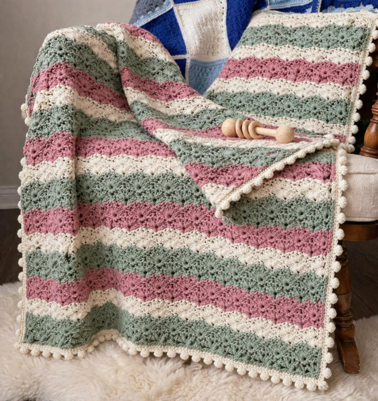 OmbreWave Baby Blanket Crochet Pattern