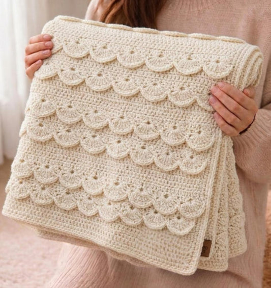 Scalelike Baby Blanket Crochet Pattern