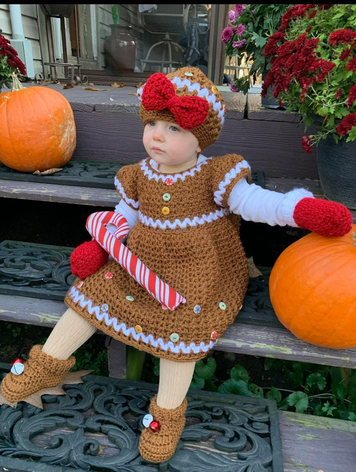 Festive Holiday Girl's Dress Crochet Pattern