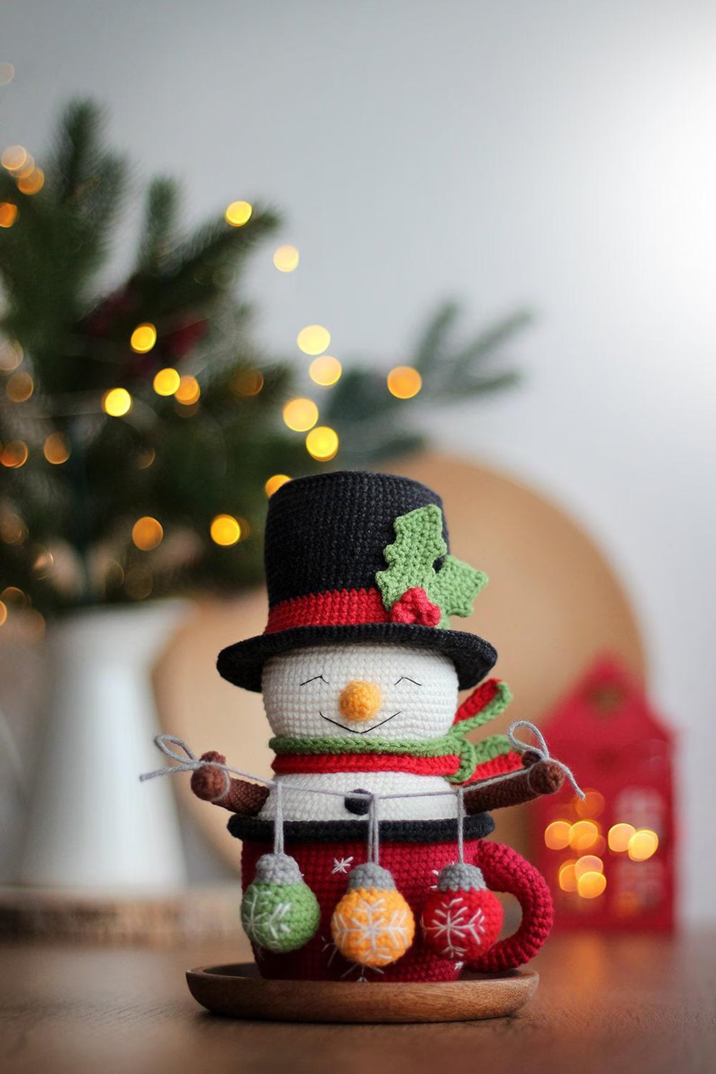 Snowman in Mug Crochet Pattern