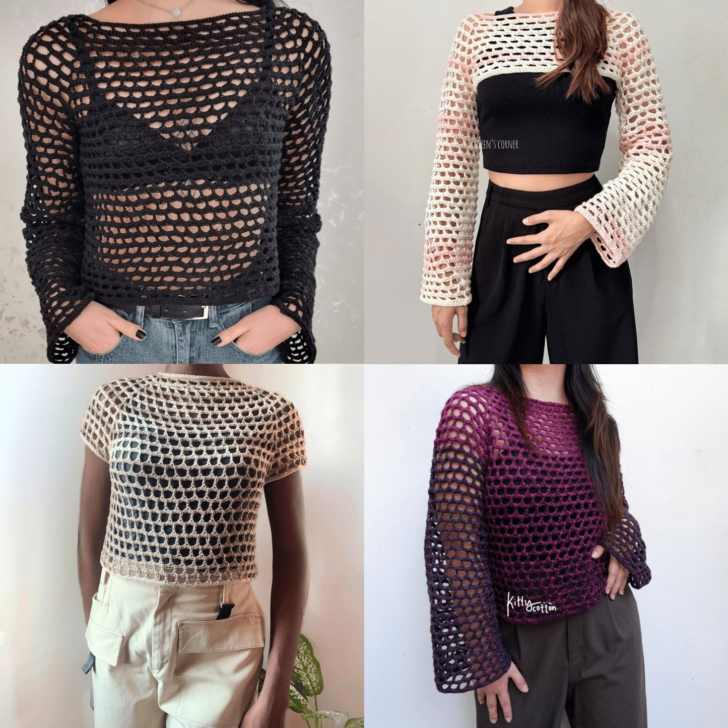 Trendy Net Sweater Crochet Pattern