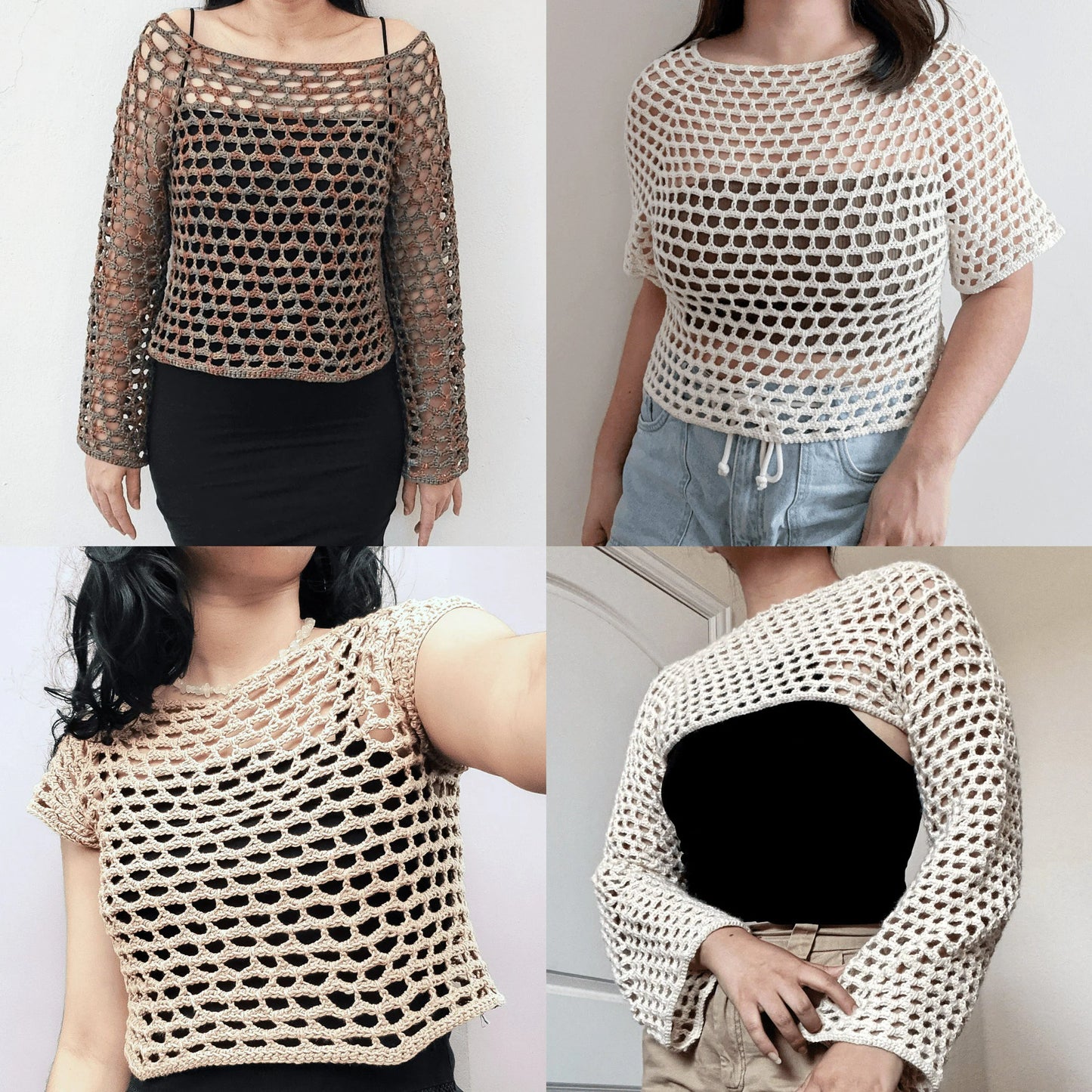 Trendy Net Sweater Crochet Pattern