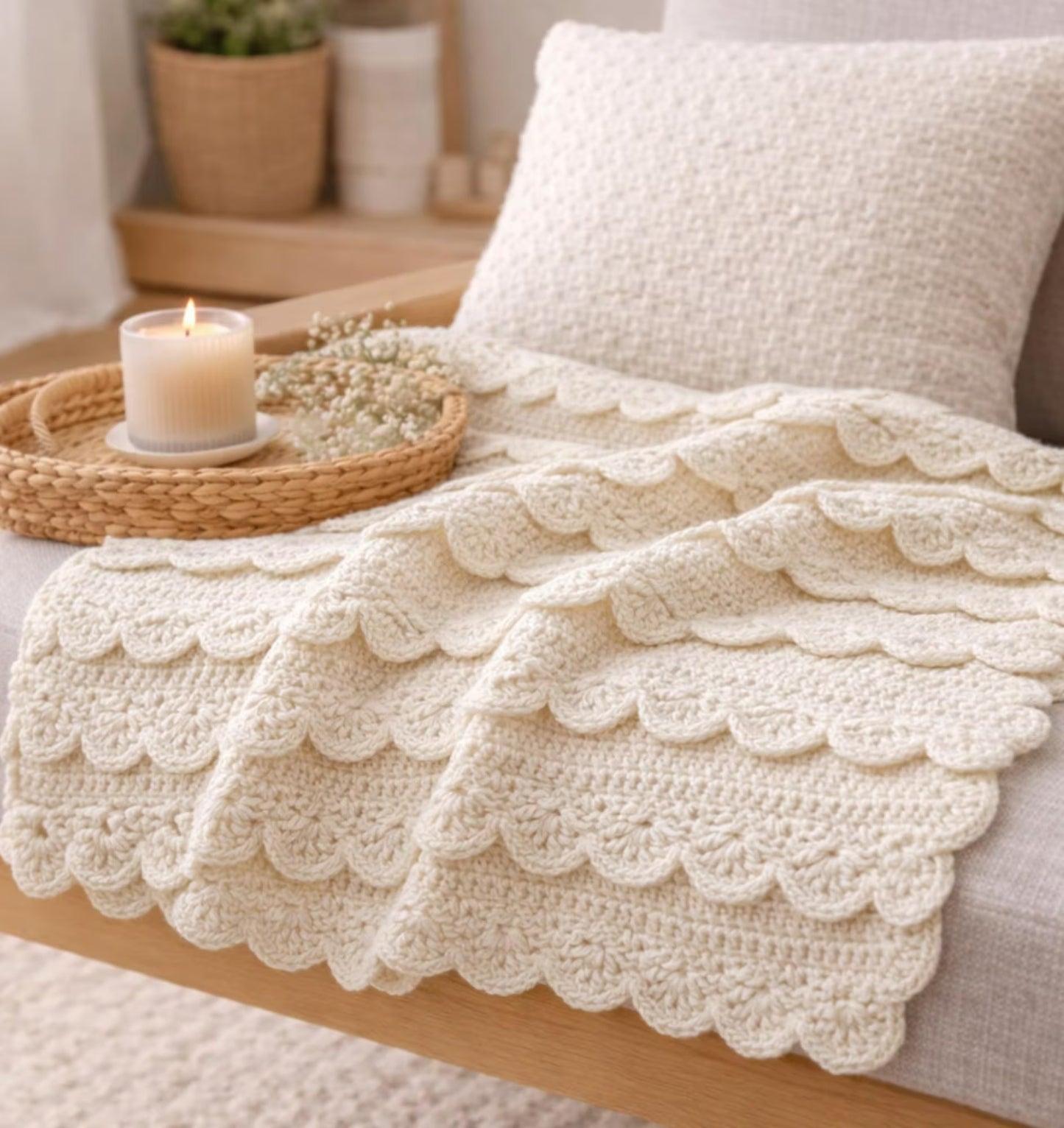 Scalelike Baby Blanket Crochet Pattern