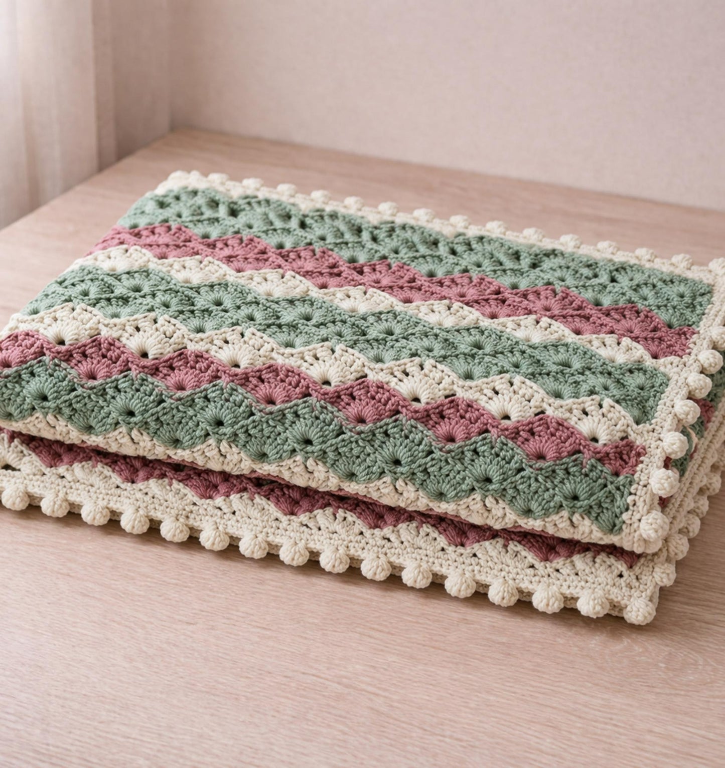 OmbreWave Baby Blanket Crochet Pattern