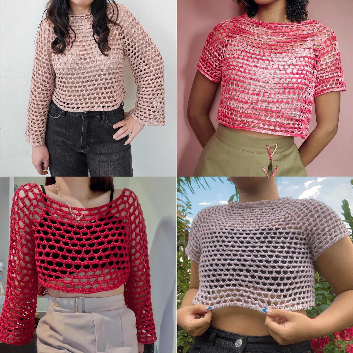 Trendy Net Sweater Crochet Pattern
