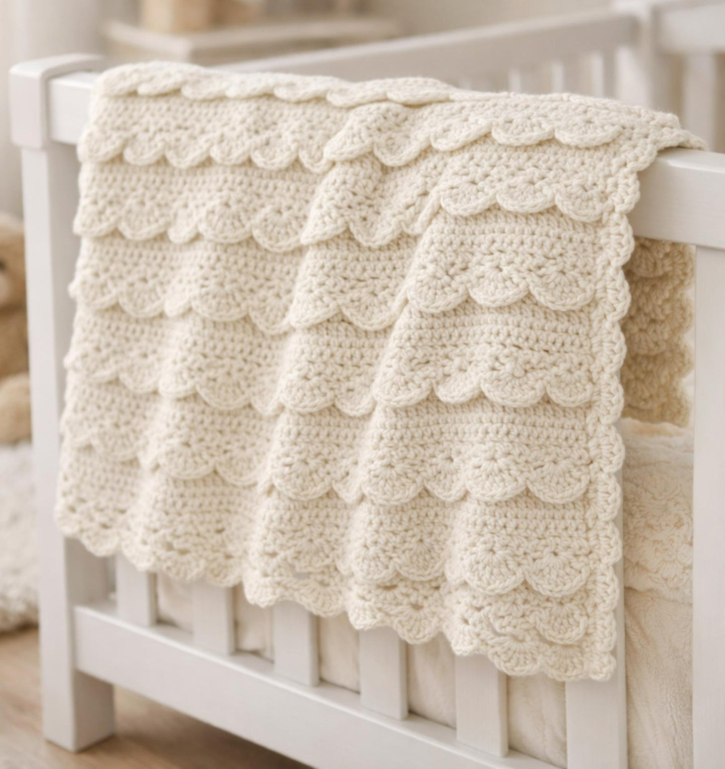 Scalelike Baby Blanket Crochet Pattern